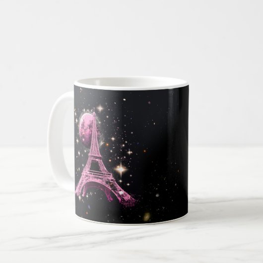 Eiffel Tower Night Moon           Kaffeetasse (Vorderseite Links)