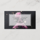 Eiffel Tower Night Moon Visitenkarte (Rückseite)