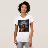 Eiffel Tower Night Paris Art – Romantic City Light T-Shirt (Vorne ganz)