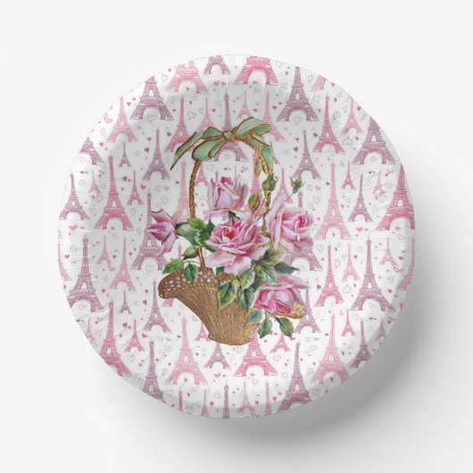 Eiffel Tower Paper Bowls Pappteller (Vorderseite)