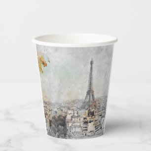 Eiffel Tower Paper Cups - Paris Frankreich Party D Pappbecher