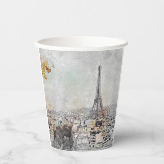 Eiffel Tower Paper Cups - Paris Frankreich Party D Pappbecher (Vorderseite)
