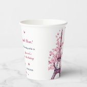 Eiffel Tower Paris 1. Geburtstag Papieraufnahmen Pappbecher (Links)