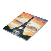 Eiffel Tower Paris Abend European Travel Fliese (Seite)