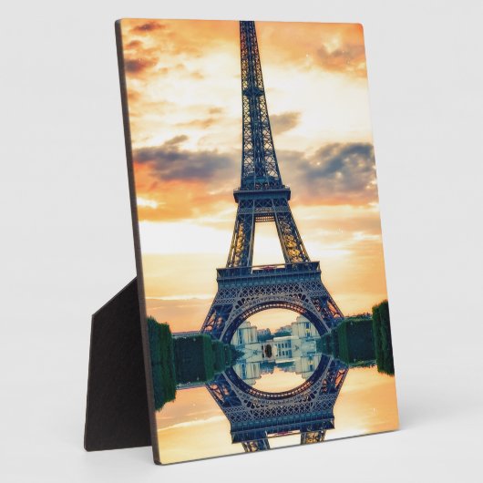 Eiffel Tower Paris Abend European Travel Fotoplatte (Seite)