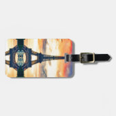 Eiffel Tower Paris Abend European Travel Gepäckanhänger (Vorderseite horizontal)