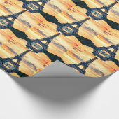 Eiffel Tower Paris Abend European Travel Geschenkpapier (Ecke)