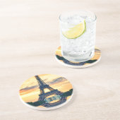 Eiffel Tower Paris Abend European Travel Getränkeuntersetzer (Seite)