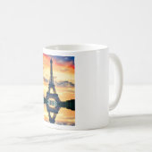 Eiffel Tower Paris Abend European Travel Kaffeetasse (VorderseiteRechts)