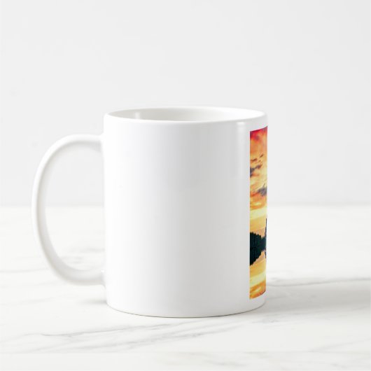 Eiffel Tower Paris Abend European Travel Kaffeetasse (Links)