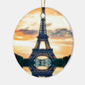 Eiffel Tower Paris Abend European Travel Keramik Ornament (Links)
