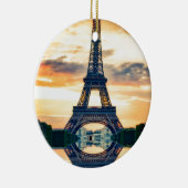 Eiffel Tower Paris Abend European Travel Keramik Ornament (Rechts)