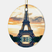 Eiffel Tower Paris Abend European Travel Keramik Ornament (Links)
