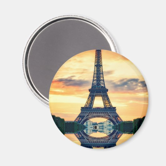 Eiffel Tower Paris Abend European Travel Magnet (Vorderseite/Rückseite)