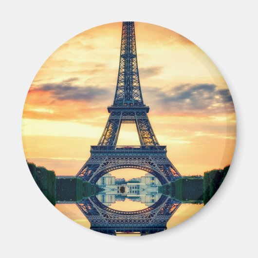 Eiffel Tower Paris Abend European Travel Magnet (Vorne)