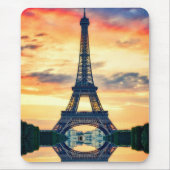 Eiffel Tower Paris Abend European Travel Mousepad (Vorne)