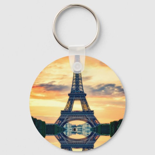 Eiffel Tower Paris Abend European Travel Schlüsselanhänger (Vorderseite)