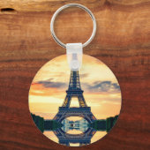Eiffel Tower Paris Abend European Travel Schlüsselanhänger (Vorderseite)