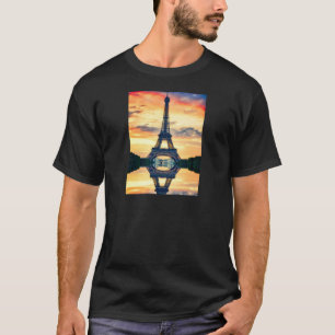 Eiffel Tower Paris Abend European Travel T-Shirt