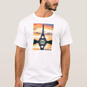 Eiffel Tower Paris Abend European Travel T-Shirt