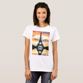 Eiffel Tower Paris Abend European Travel T-Shirt (Vorne ganz)