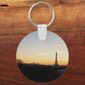 Eiffel Tower Paris at Sunset Schlüsselanhänger (Rückseite)