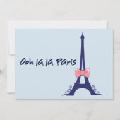 Eiffel Tower Paris Birthday Einladung (Vorderseite)