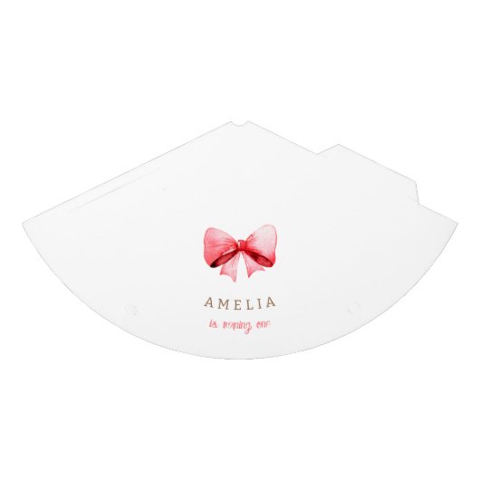 Eiffel Tower Paris Birthday Pink Bow Partyhütchen (Vorderseite)