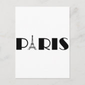 Eiffel Tower Paris Black & White Postkarte (Vorderseite)