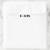 Eiffel Tower Paris Black & White Runder Aufkleber (Tasche)