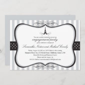 Eiffel Tower Paris Brautparty Einladung (Vorne/Hinten)