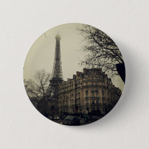 Eiffel Tower Paris City Gebäude Architecture Button