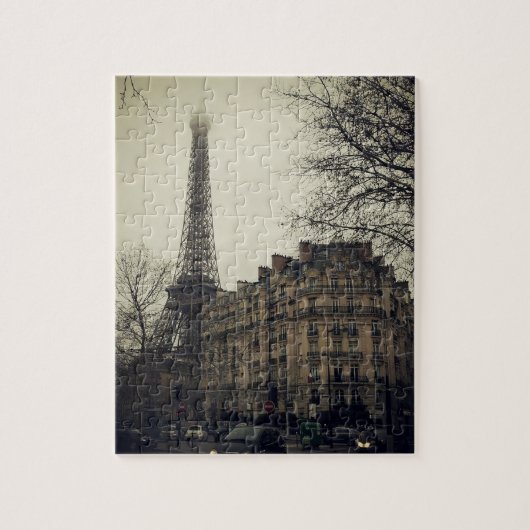 Eiffel Tower Paris City Gebäude Architecture Puzzle (Vertikal)