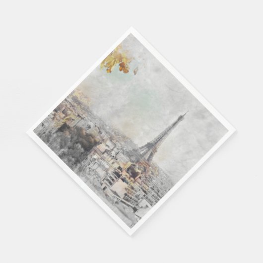 Eiffel Tower Paris Cloth Napkins - Romantisches Fr Serviette (Ecke)