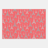 Eiffel Tower Paris Design Geschenkpapier Set (Vorderseite 3)
