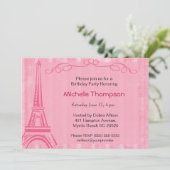 Eiffel Tower Paris Einladung zum Geburtstag (Stehend Vorderseite)