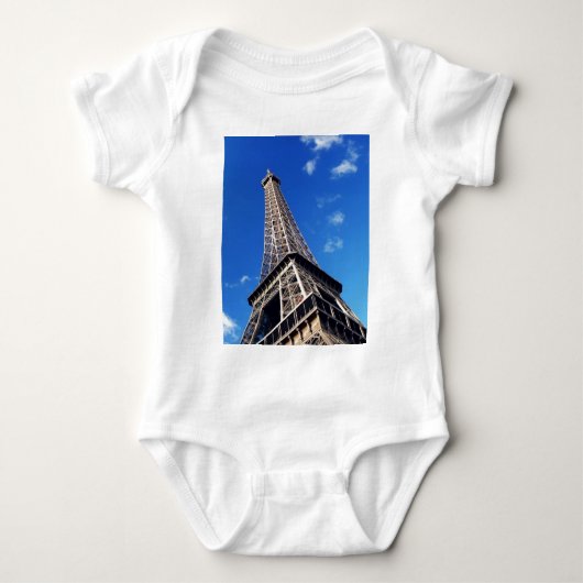 Eiffel Tower Paris Europe Travel Baby Strampler (Vorderseite)