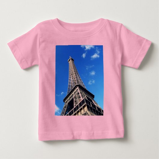 Eiffel Tower Paris Europe Travel Baby T-shirt (Vorderseite)