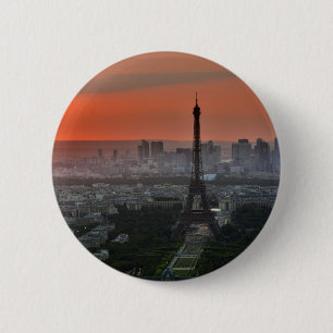 Eiffel Tower Paris Europe Travel Button