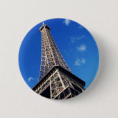 Eiffel Tower Paris Europe Travel Button (Vorderseite)