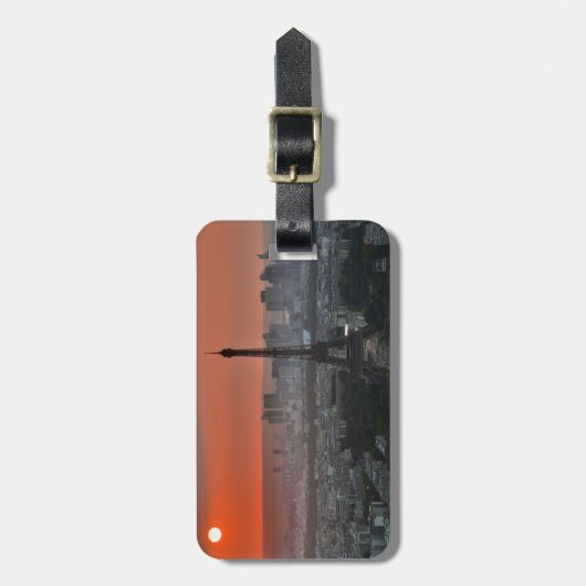 Eiffel Tower Paris Europe Travel Gepäckanhänger (Vorderseite vertikal)