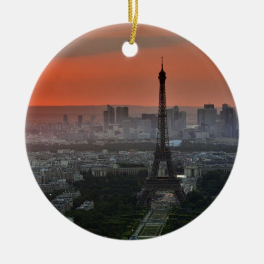 Eiffel Tower Paris Europe Travel Keramik Ornament (Vorne)
