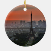 Eiffel Tower Paris Europe Travel Keramik Ornament (Hinten)