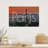 Eiffel Tower Paris Europe Travel Poster (Küche)