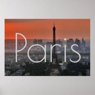 Eiffel Tower Paris Europe Travel Poster