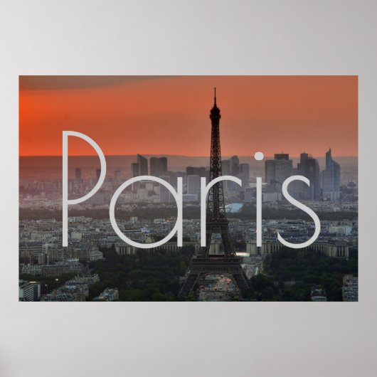 Eiffel Tower Paris Europe Travel Poster (Vorne)