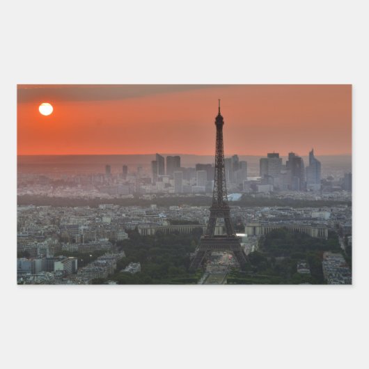 Eiffel Tower Paris Europe Travel Rechteckiger Aufkleber (Vorderseite)
