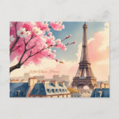 Eiffel Tower Paris Feiertagspostkarte (Vorderseite)