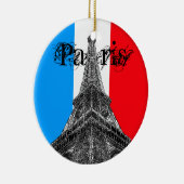 Eiffel Tower Paris Flag Ornament (Rechts)
