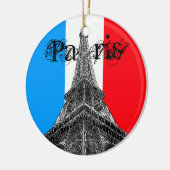 Eiffel Tower Paris Flag Ornament (Links)